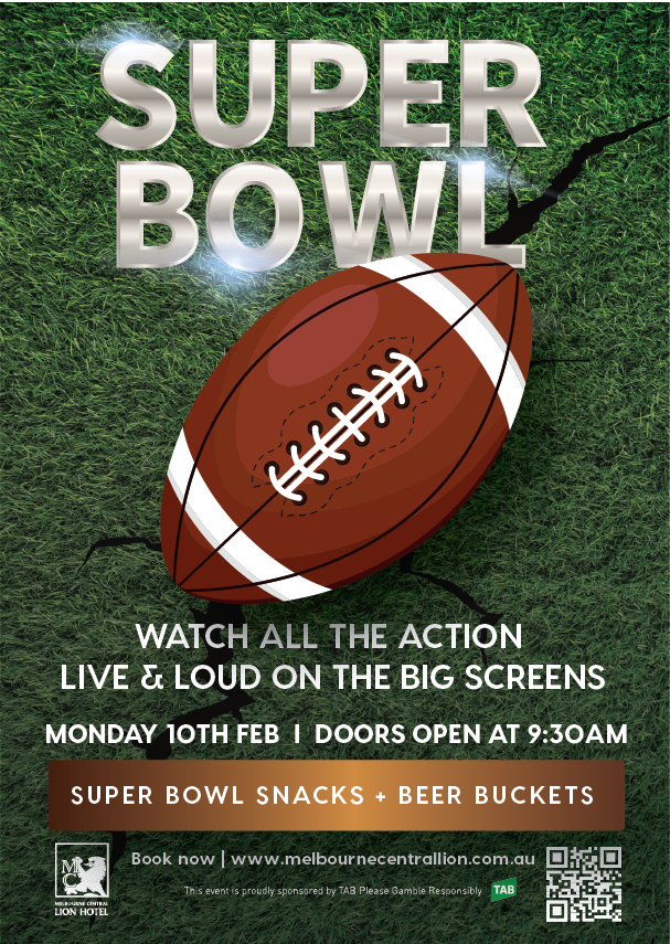 Melbourne Central Lion Super Bowl 59 Poster