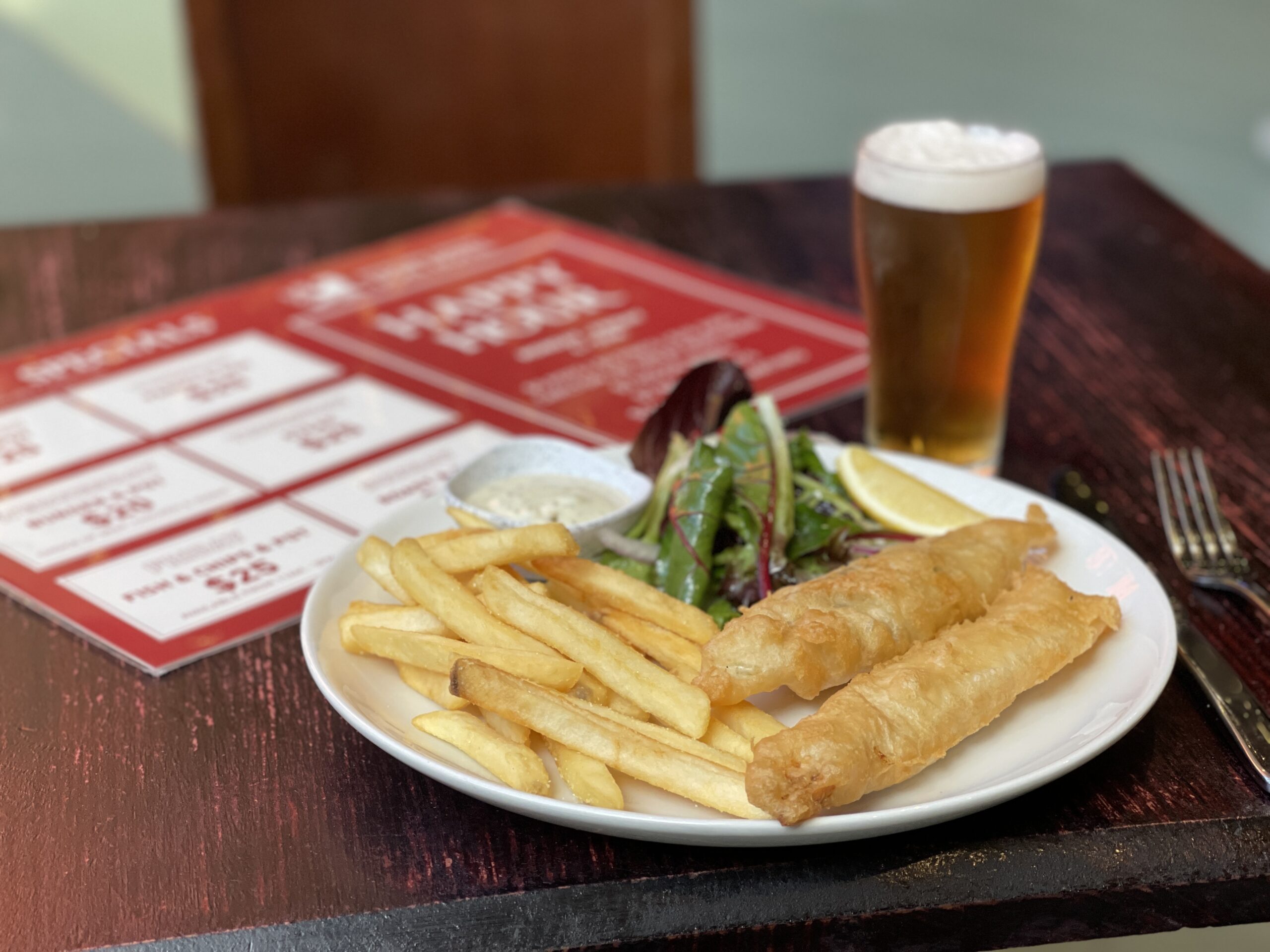 IMG_2285 Melbourne Central Lion Hotel Menu Fish & Chips Special