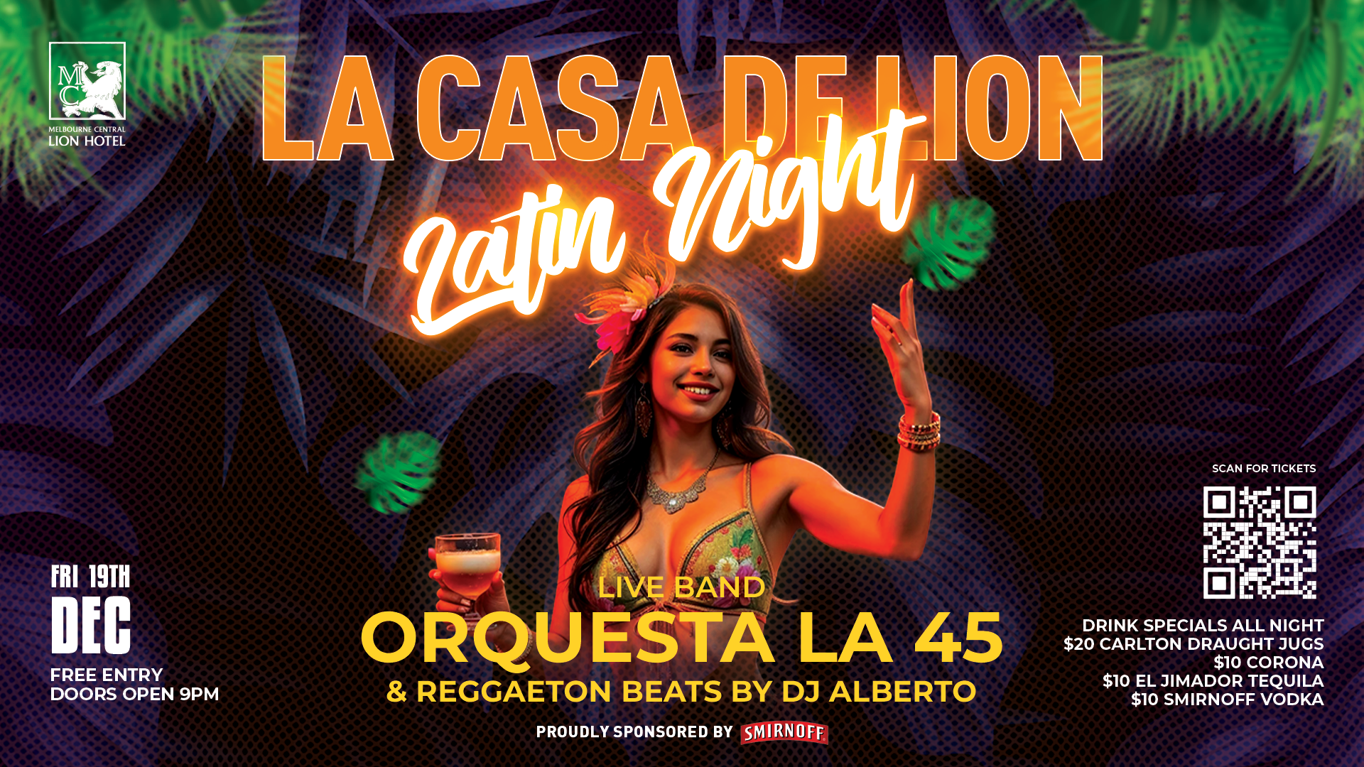 December 19th Latin Night at Melbourne Central Lion