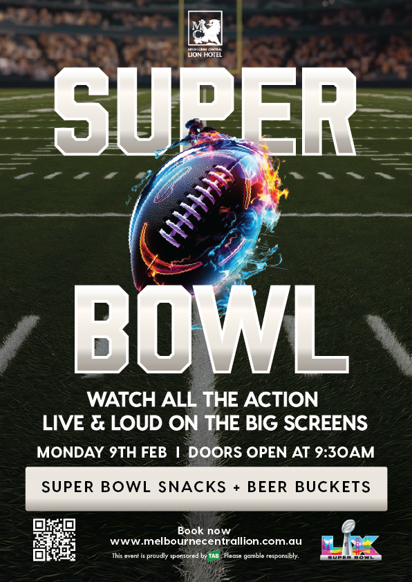 Melbourne Central Lion Super Bowl 59 Poster