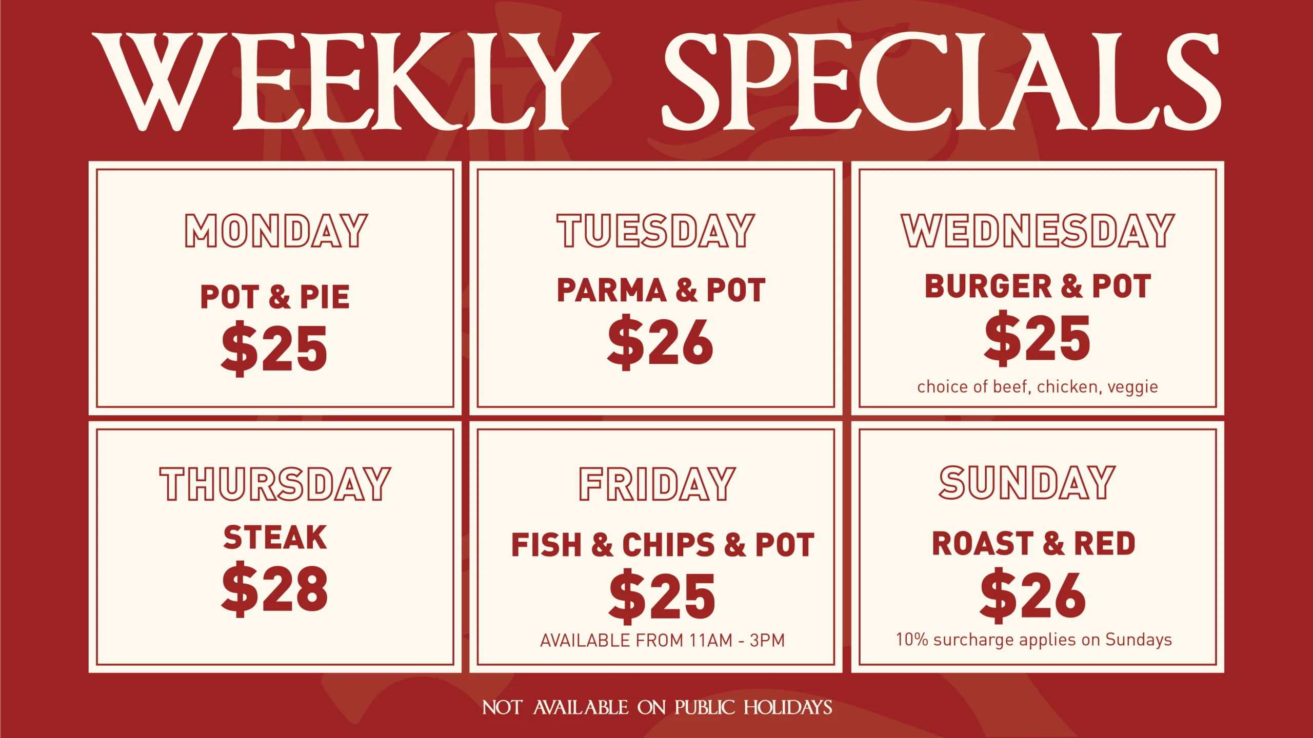 September Weekly Specials
